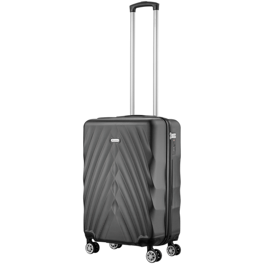 Travelwize Terra ABS 55cm 4-Wheel Spinner Luggage - Black