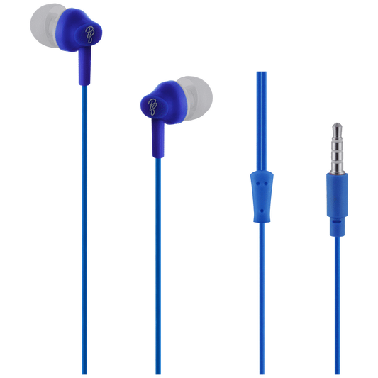 Pro Bass Genesis series Packaged Aux earphone No Microphone- Royal Blue