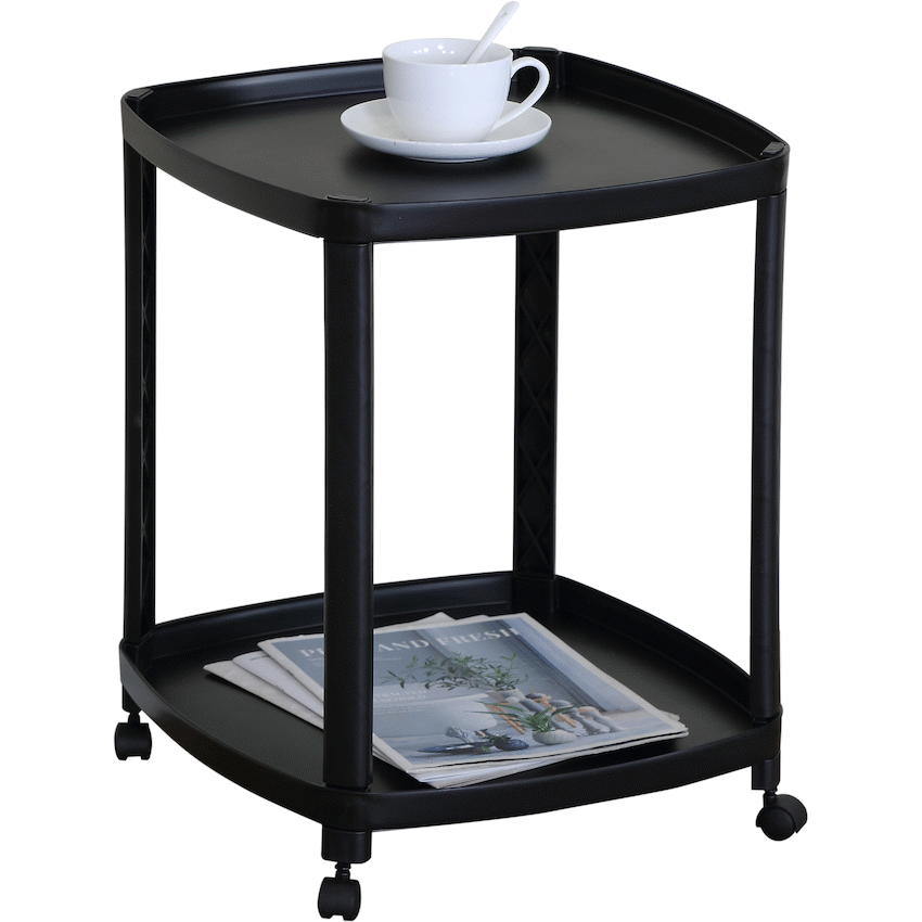 Everfurn Tay Side Table with Casters - Black - Guards On Duty Shop & Security Guards