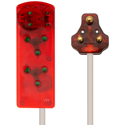 Ellies 4 Way High Surge Extension Lead - 3M - Guards On Duty Shop & Security Guards