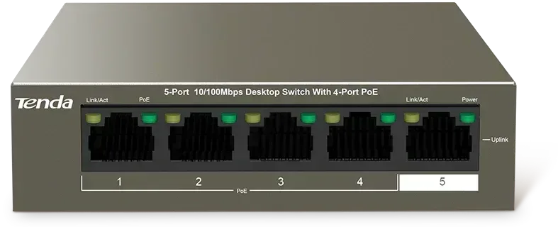 TENDA DESKTOP SWITCH 10/100 4-PORT POE Guards On Duty Security