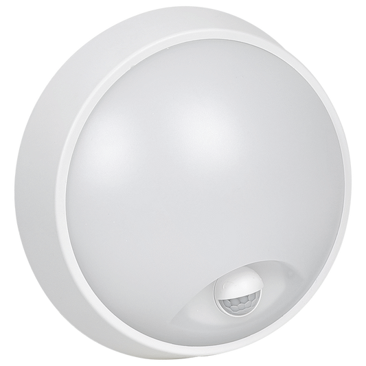 Ellies Spectra Series - AC 15W  Round LED Bulkhead with 3CCT and Sensor -WT