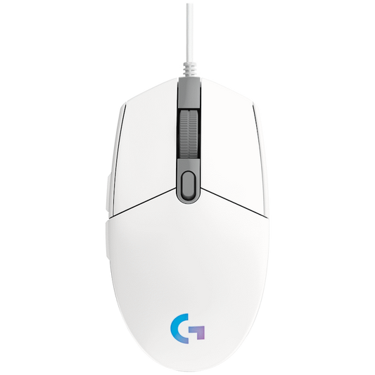 Logitech Gaming G102 LightSync RGB Mouse 200DPI to 6000DPI adjustable optical sensor;White