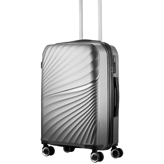 Travelwize Quartz PP 55cm 4-Wheel Spinner Luggage - Silver