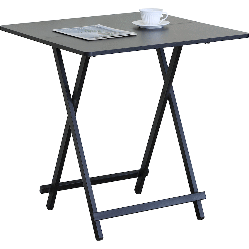 Everfurn Nyla Folding Dining Table - Black - Guards On Duty Shop & Security Guards
