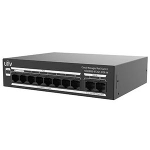Uniview 8 Port 10/100 PoE Cloud Managed Switch with 2 x 1GE RJ45 Uplink
