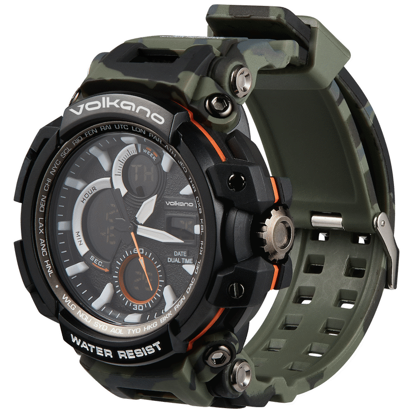 Volkano Routine Series Sports Watch - Green Camo