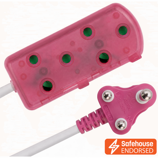Ellies 2-Way Light-Duty Coloured Extension Lead - 5m