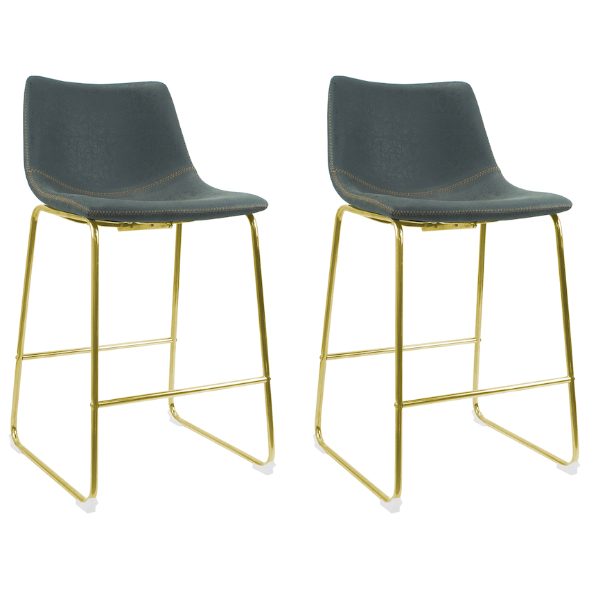 Everfurn Opal Large Barstool Gold - 2 Pack - Guards On Duty Shop & Security Guards