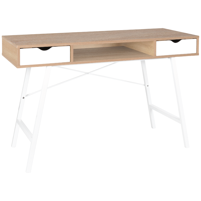 Everfurn Rain Work Desk - Study Desk with Two Drawers, Steel Frame, Adjustable Feet - Guards On Duty Shop & Security Guards
