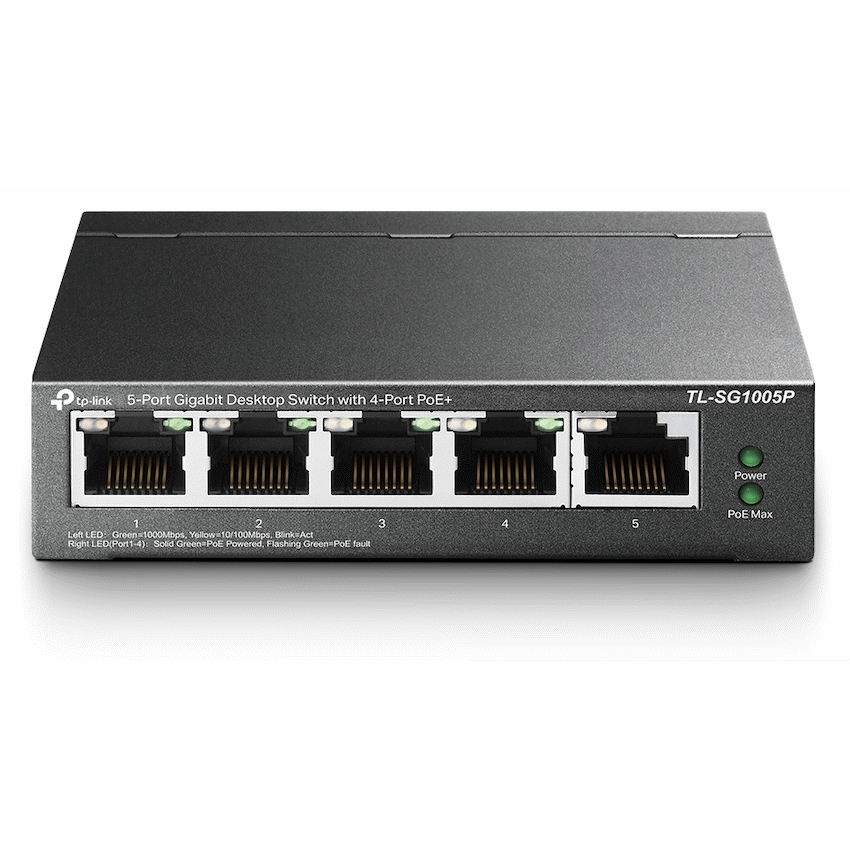 TL-SG1005P 5-Port Gigabit Desktop Switch with 4-Port PoE+