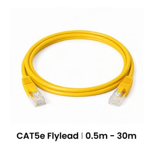Cattex CAT5e Yellow Leads 5m - Networking