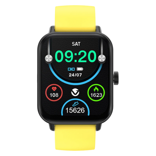 Volkano Chroma Series Smartwatch with Yellow Strap
