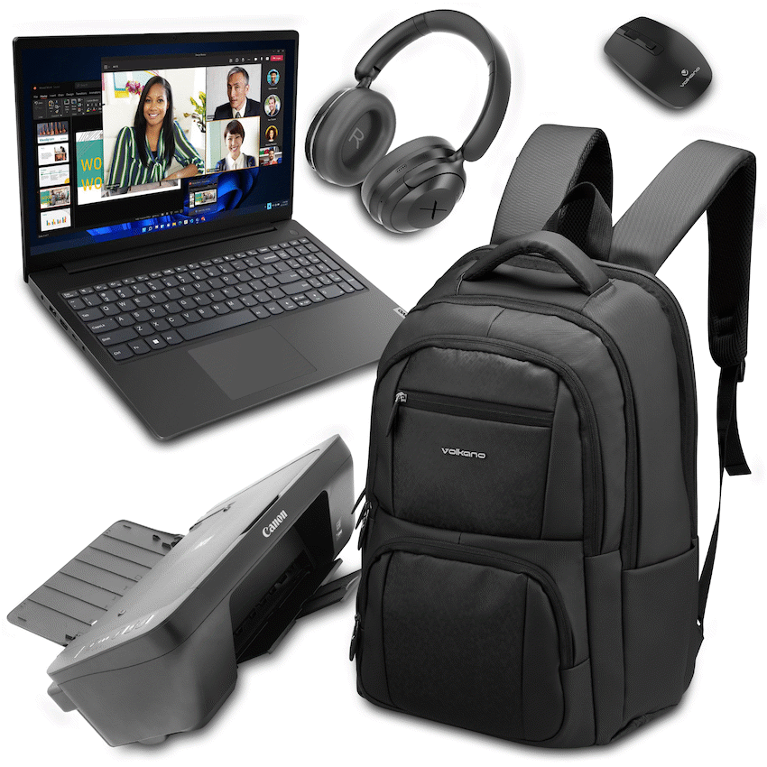Lenovo Laptop 82YU015DSA - V15 AMD Ryzen 5 16/512 Printer+Bag+Mouse+Headphone