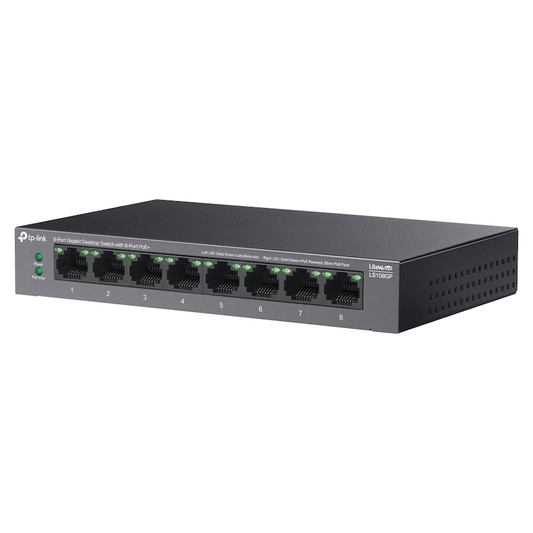LS108GP 8-Port Gigabit Desktop Switch with 8-Port PoE+