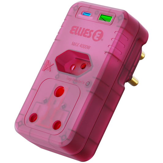 Ellies 2 Way High Surge  Adaptor with PD20W USB-C + USB - RD