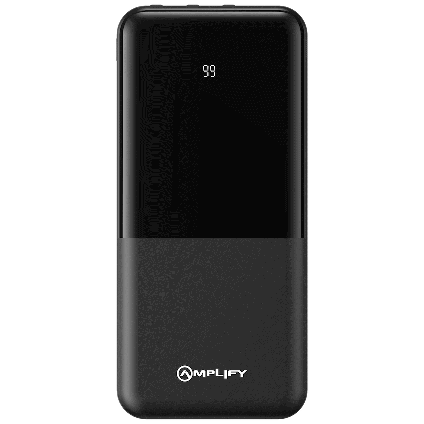 Amplify 10000mAh Power Bank with Integrated Cables - Black - Guards On Duty Shop & Security Guards