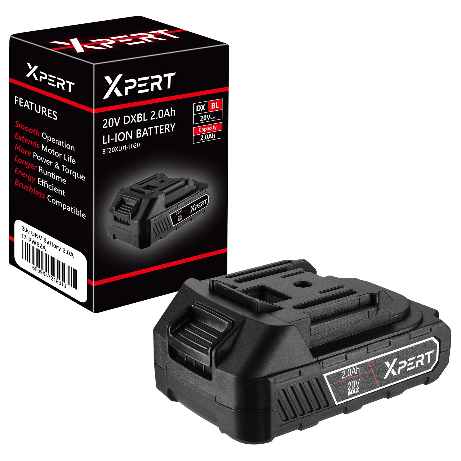 Pinnacle Xpert 20V Battery 2Ah - Guards On Duty Shop & Security Guards