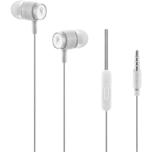 Pro Bass Catalyst series Packaged Aux earphone With Mic- Silver