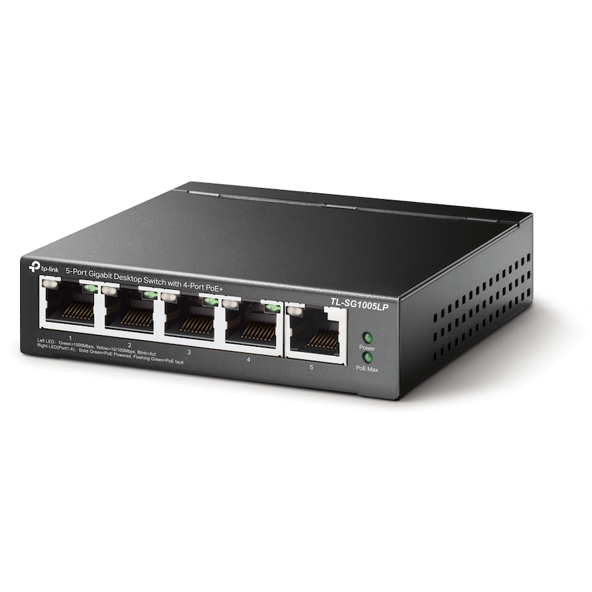 TL-SG1005LP 5-Port Gigabit Desktop Switch with 4-Port PoE+