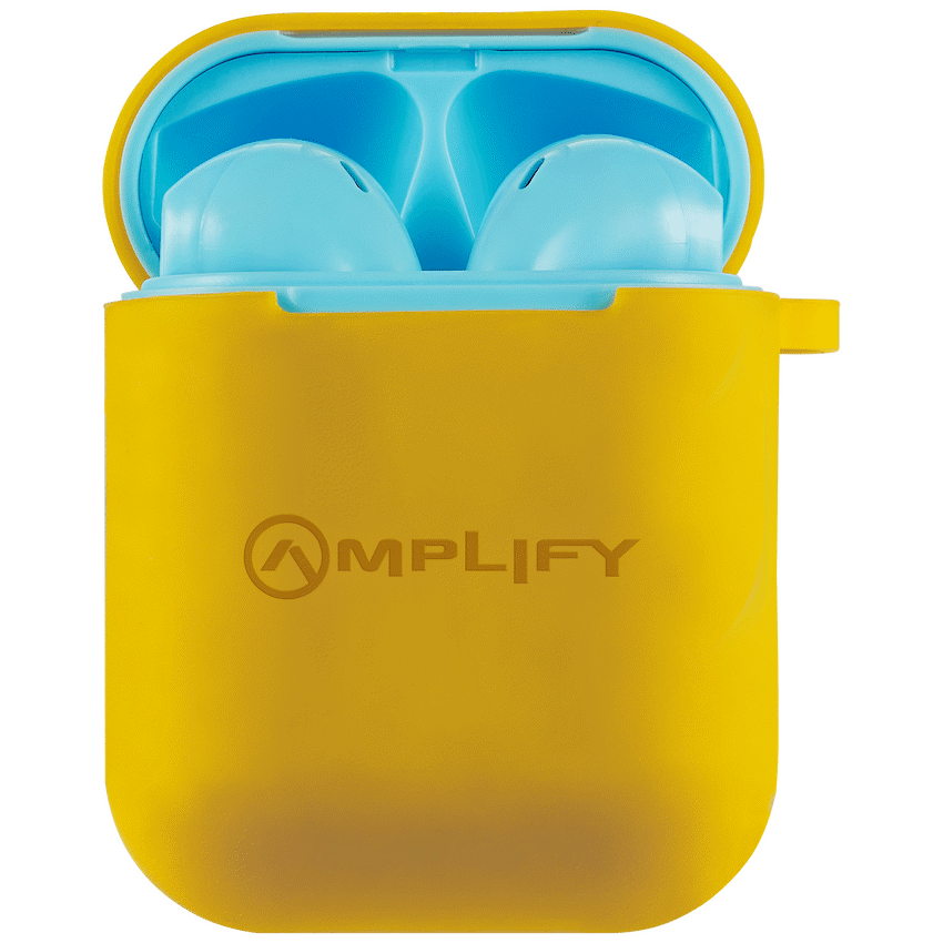 Amplify Buds Series True Wireless Earphones with Silicone Accessories - Blue/Orange - Guards On Duty Shop & Security Guards