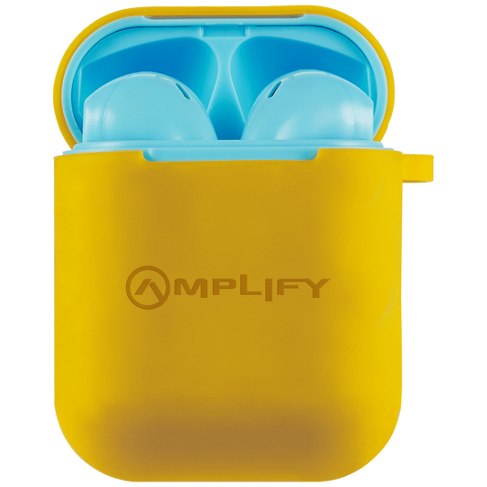 Amplify Buds Series True Wireless Earphones with Silicone Accessories - Blue/Orange - Guards On Duty Shop & Security Guards