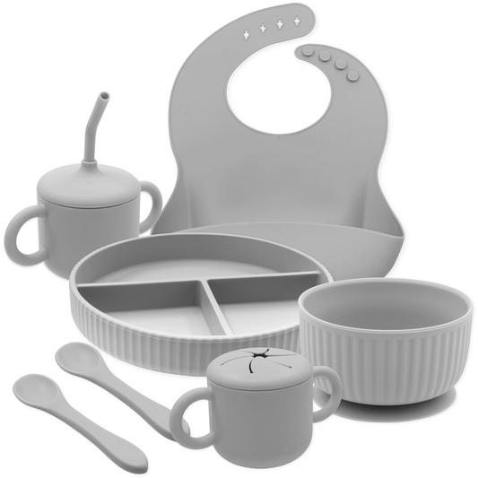 Echo Baby Silicone Feeding Bundle - Set of 6 - Stone