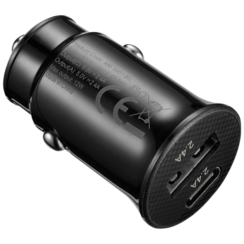 Amplify Voltix Series 12W Dual USB and USB-C Car Charger - Guards On Duty Shop & Security Guards