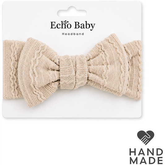 Echo Baby Bow Headband - Sand