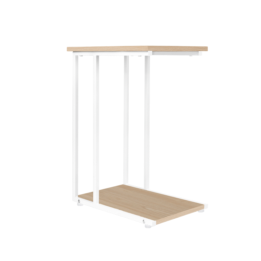Everfurn Sofa Side Table - Oak and White - Guards On Duty Shop & Security Guards
