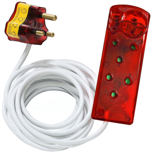 Ellies 4-Way High Surge Extension Lead - 5m - Guards On Duty Shop & Security Guards