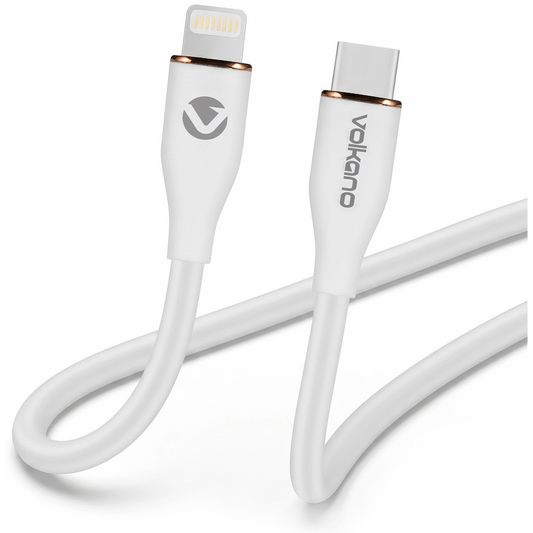 Volkano Flexi Series Type-C to MFI Lightning 1.5m 27w - White