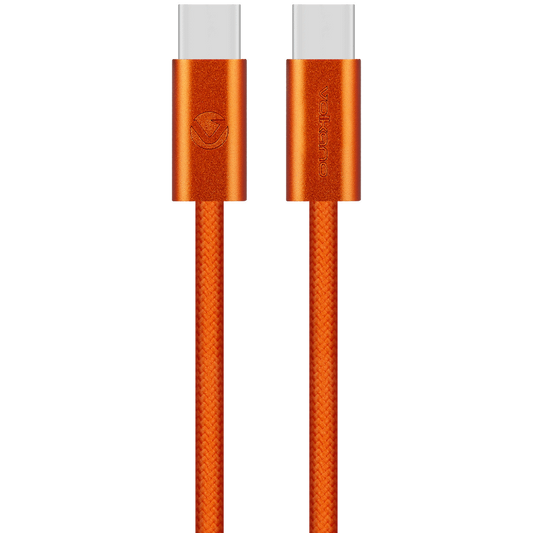 Volkano Weave Series 60w USB C to USB C 1.2m-Orange