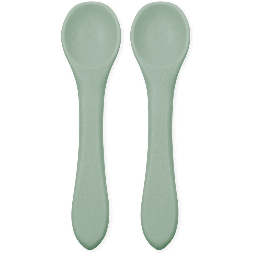 Echo Baby Silicone Feeding Spoons 2-Pack - Sage - Guards On Duty Shop & Security Guards