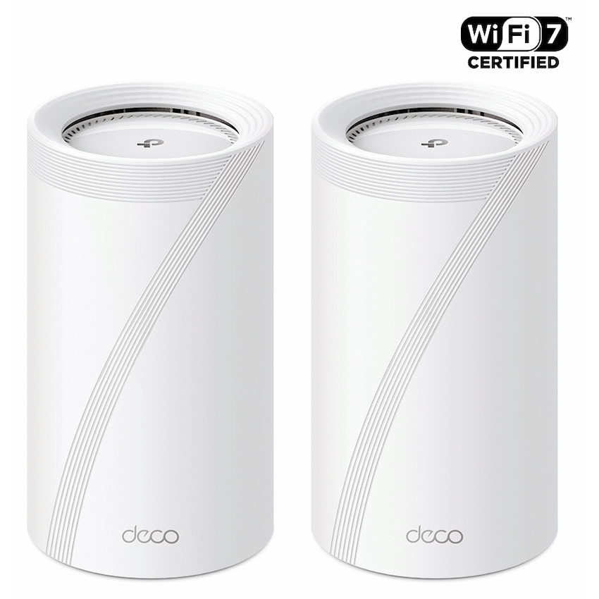 Deco BE85 (2-Pack) BE22000 Tri-Band Whole Home Mesh Wi-Fi 7 System