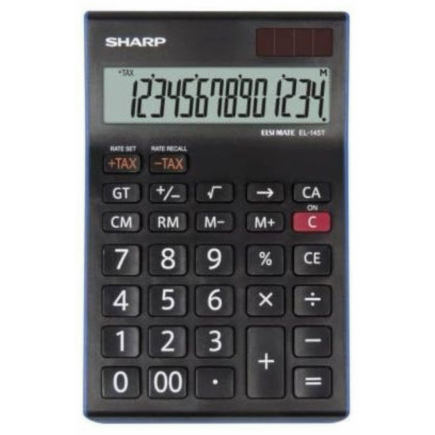 Sharp EL-145T Desk Calculator - 14 Digit Tax - Guards On Duty Shop & Security Guards