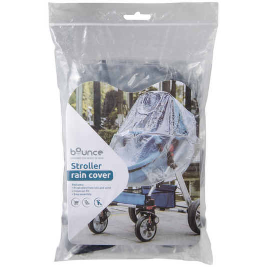 Bounce PVC Stroller Rain Cover Clear - Guards On Duty Shop & Security Guards