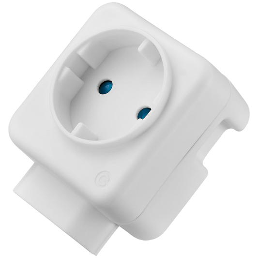 Switched 2-Way Schuko Adaptor - Top and Bottom Loader