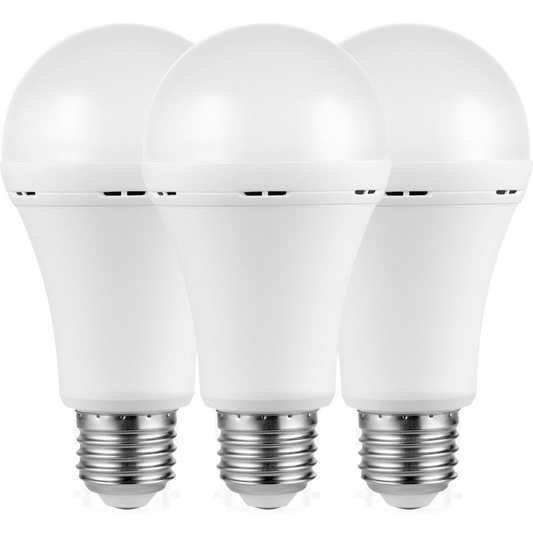 Switched 5w A60 Rechargeable E27 LED Light Bulb WW - 3 Pack