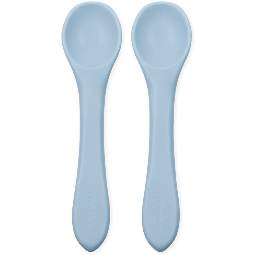 Echo Baby Silicone Feeding Spoons 2-Pack - Powder Blue - Guards On Duty Shop & Security Guards