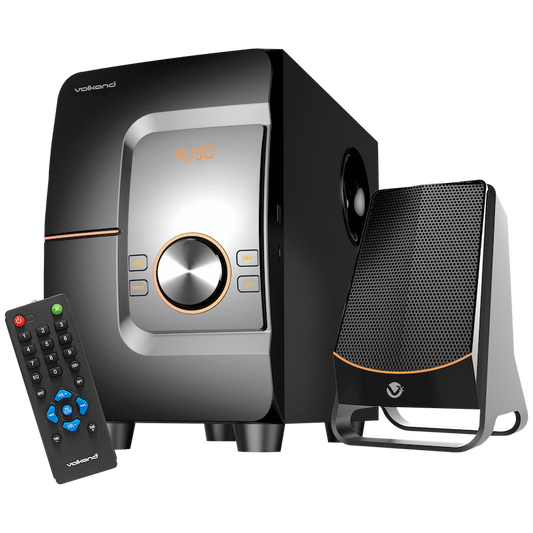 VolkanoX Comet Series 2.1 Speaker - Black with USB/Micro SD and Bluetooth