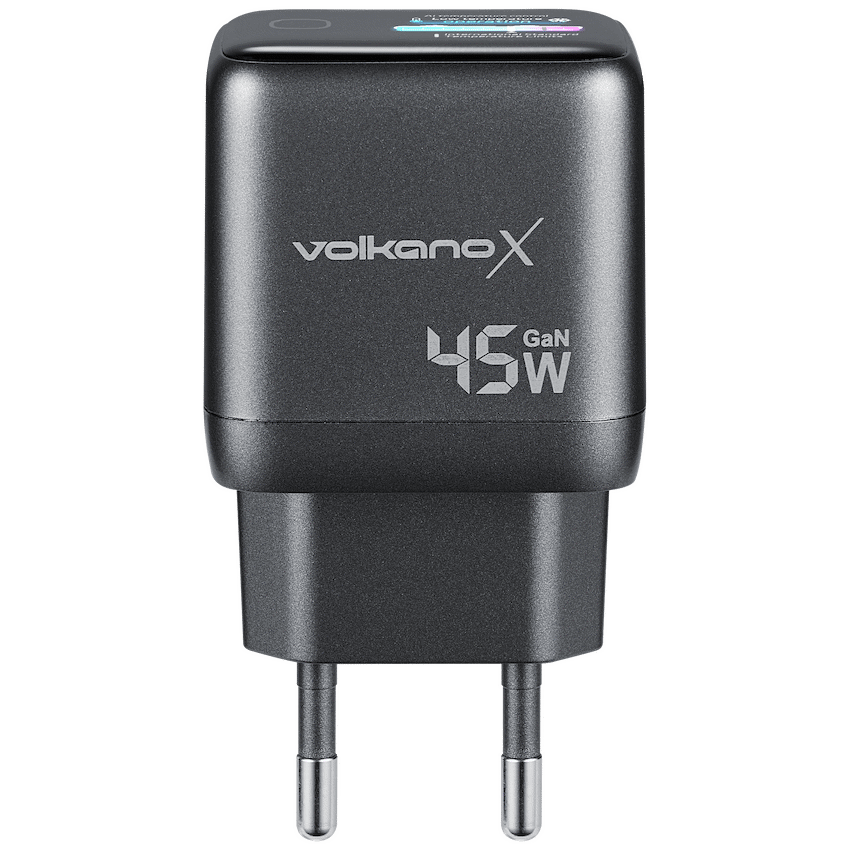 VolkanoX Monitor Nano Series 45w charger with screen - Black