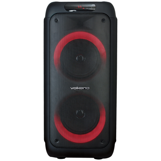 Volkano Helios Series Dual 8" Party Speaker with Microphone & Light Effects