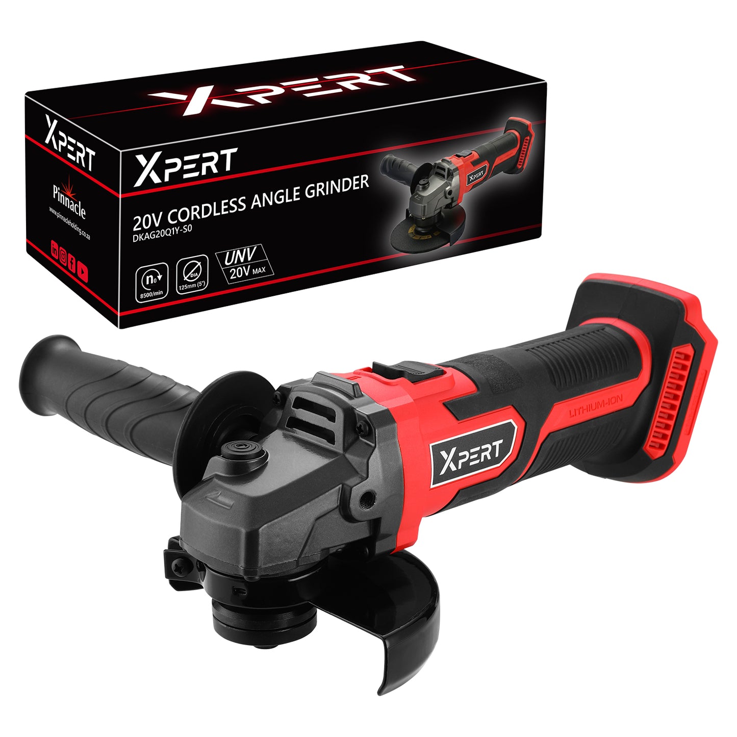 Pinnacle Xpert 20V Cordless Angle Grinder 125mm - Guards On Duty Shop & Security Guards