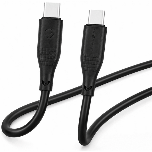 Volkano Nova Series USB C to USB C 100W 1.2m TPE cable-Black