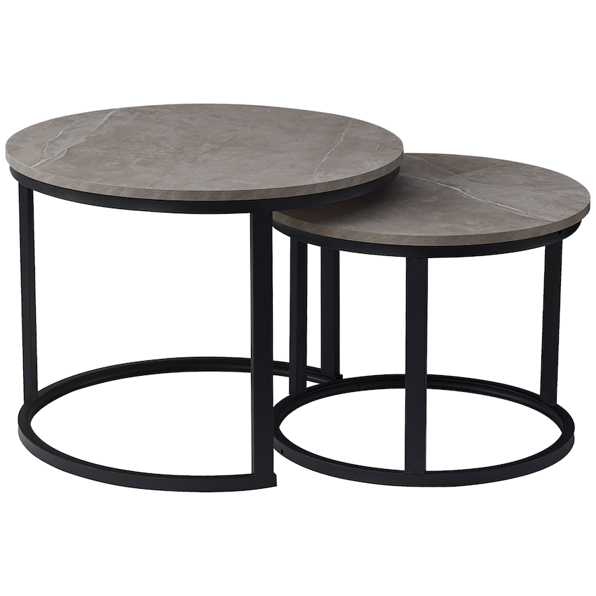 Everfurn Indus Nesting Coffee Table - Ash Grey - Extra Large (2 Piece) - Guards On Duty Shop & Security Guards
