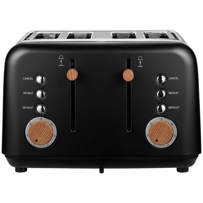 Boden Stark Anson Collection 4-Slice Stainless Steel Toaster - Black - Guards On Duty Shop & Security Guards