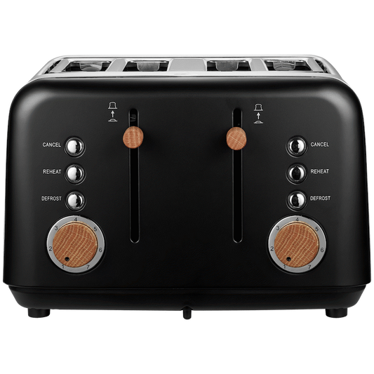 Boden Stark Anson Collection 4-Slice Stainless Steel Toaster - Black - Guards On Duty Shop & Security Guards