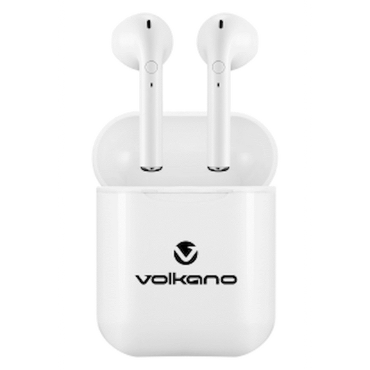 Volkano Buds Plus Series TWS with Silicone - White