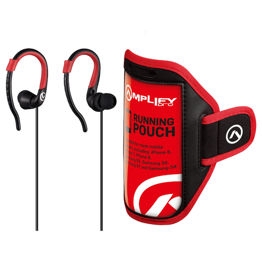 Amplify 2-IN-1 Bundle Jogger series earphones with pouch - Guards On Duty Shop & Security Guards